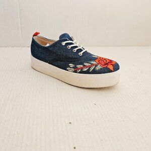 Topshop College Women’s Floral Platform Shoes